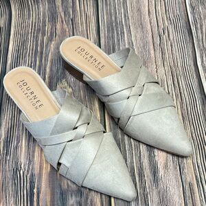 Journee Collection Women's Silver Mules